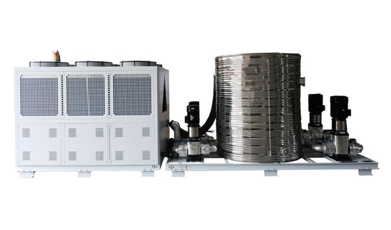 Ein guter Preis. Langlebiger Luftgekühlter Industrie-Kühler 40HP 113,58 KW/Hr mit Wasserturm / 6 Pcs Ventilatoren Online